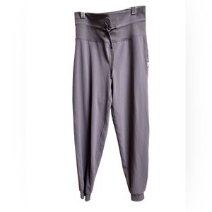 Vuori Performance Joggers Gray Small Ribbed Waistband Drawstring Pants